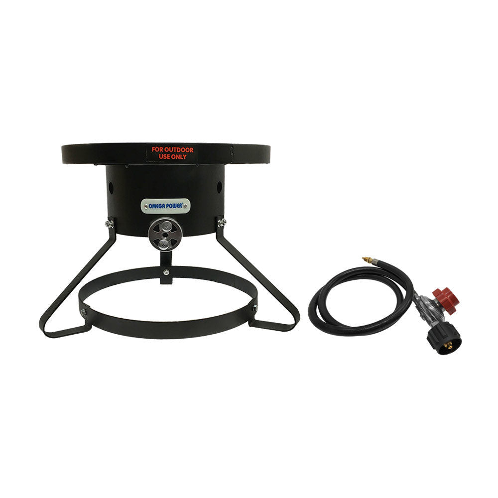15'' High Pressure Round Propane Stove Burner CSA Regulator 50,000 BTU