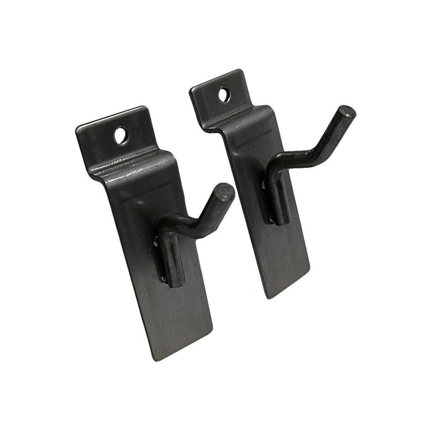 2 Pcs 1'' Raw Steel Slatwall Hook Hooks Retail Display Wire Metal Hanger