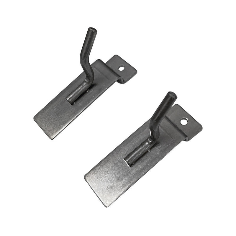 2 Pcs 1'' Raw Steel Slatwall Hook Hooks Retail Display Wire Metal Hanger