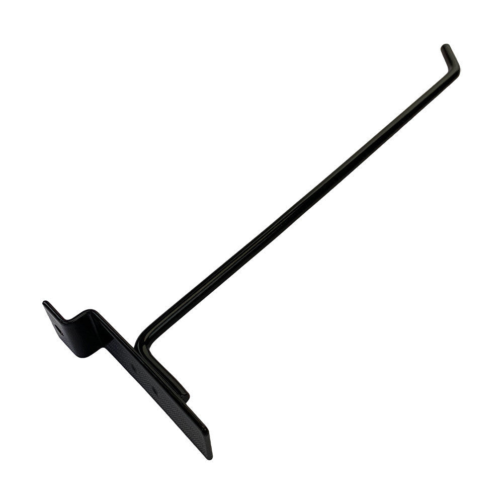 2 Pcs 10'' Black Slatwall Hook Hooks Retail Display Wire Metal Hanger