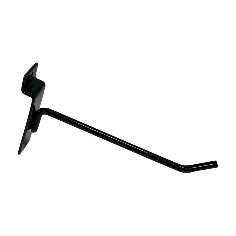 2 Pcs 6'' Black Slatwall Hook Hooks Retail Display Wire Metal Hanger