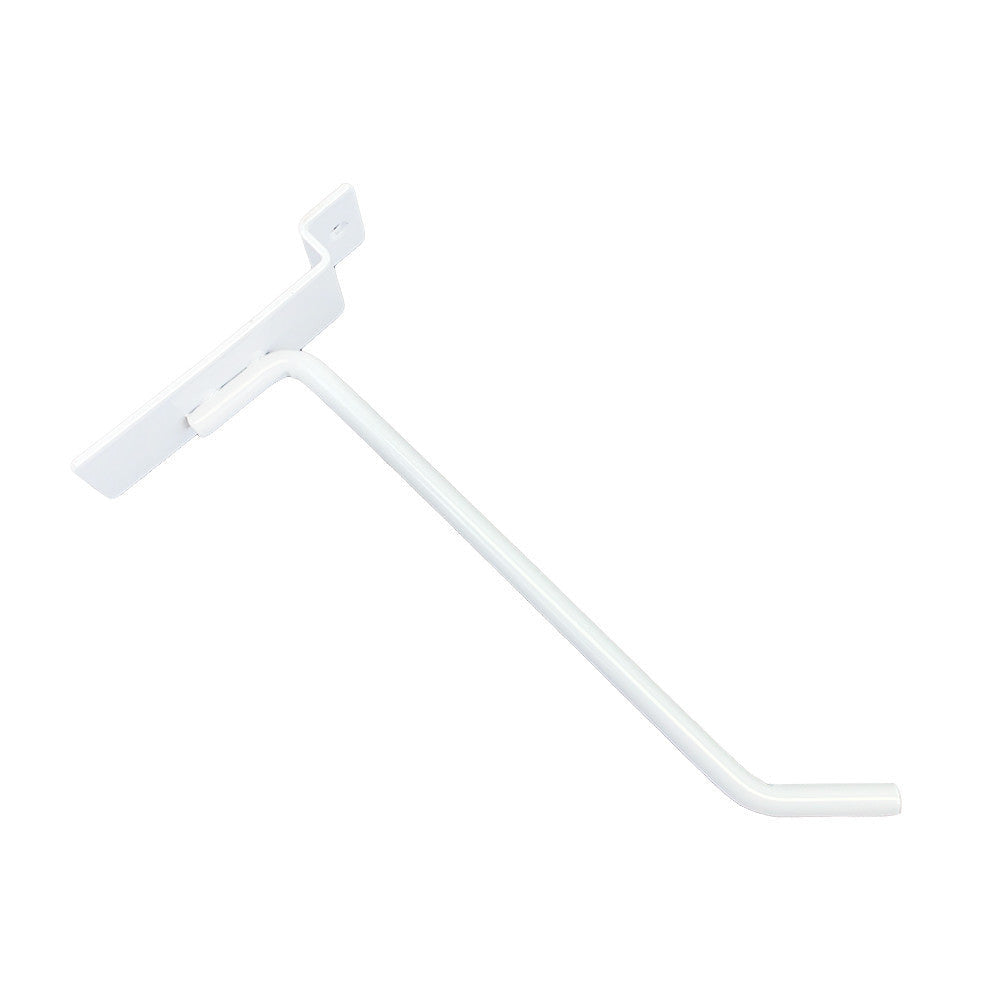 2 Pcs 6'' White Slatwall Hook Hooks Retail Display Wire Metal Hanger
