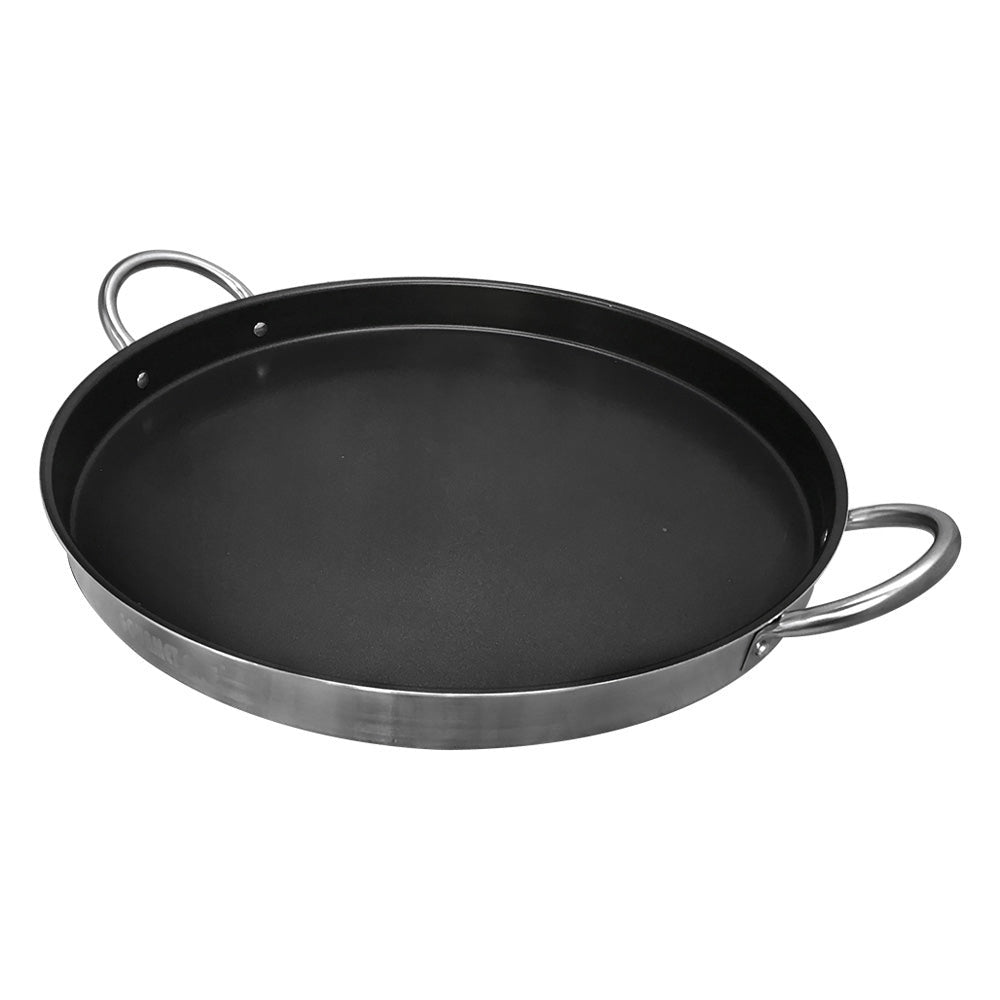 22'' Aluminum Comal Griddle Top Grill 2'' Depth Non-Stick Coating Cooking Kitchen Cookware