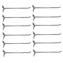 24 Pcs 10'' Chrome Slatwall Hook Hooks Retail Display Wire Metal Hanger