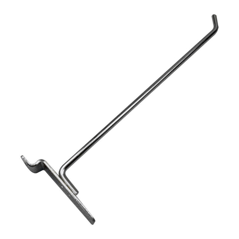 24 Pcs 10'' Chrome Slatwall Hook Hooks Retail Display Wire Metal Hanger