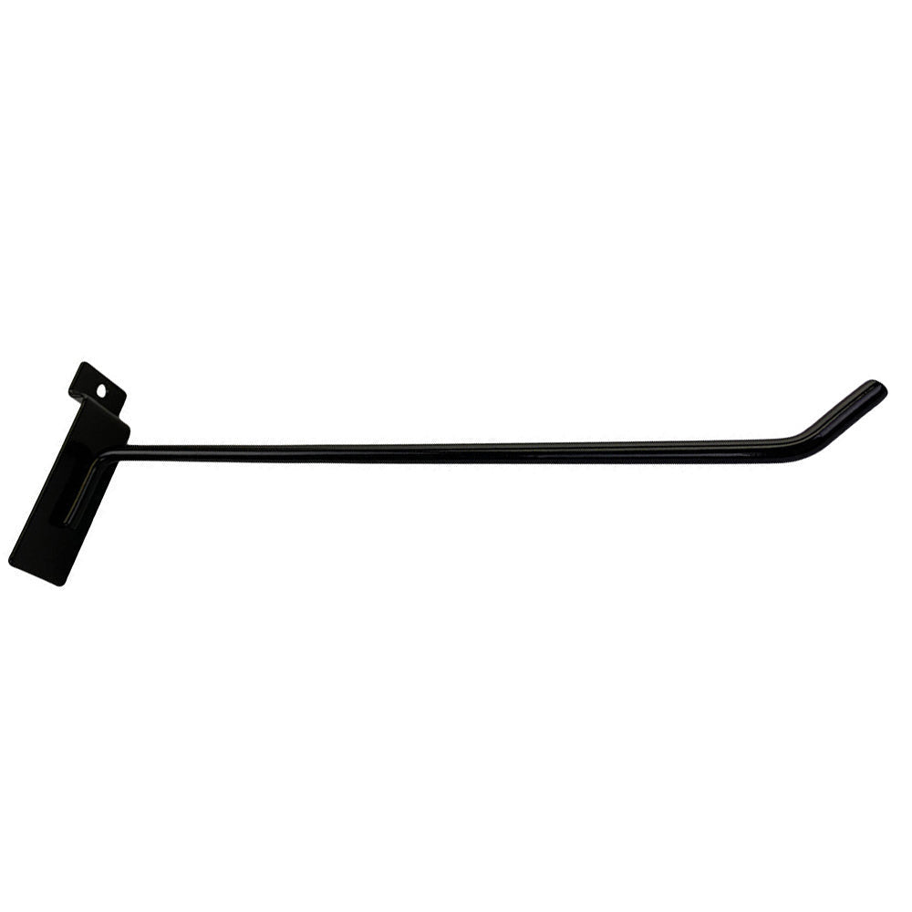 24 Pcs 12'' Black Slatwall Hook Hooks Retail Display Wire Metal Hanger