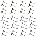 24 Pcs 4'' Chrome Slatwall Hook Hooks Retail Display Wire Metal Hanger