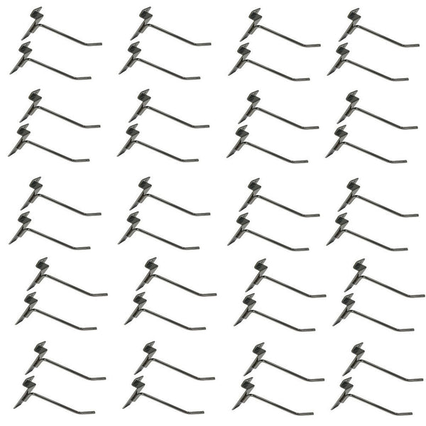 24 Pcs 4'' Chrome Slatwall Hook Hooks Retail Display Wire Metal Hanger