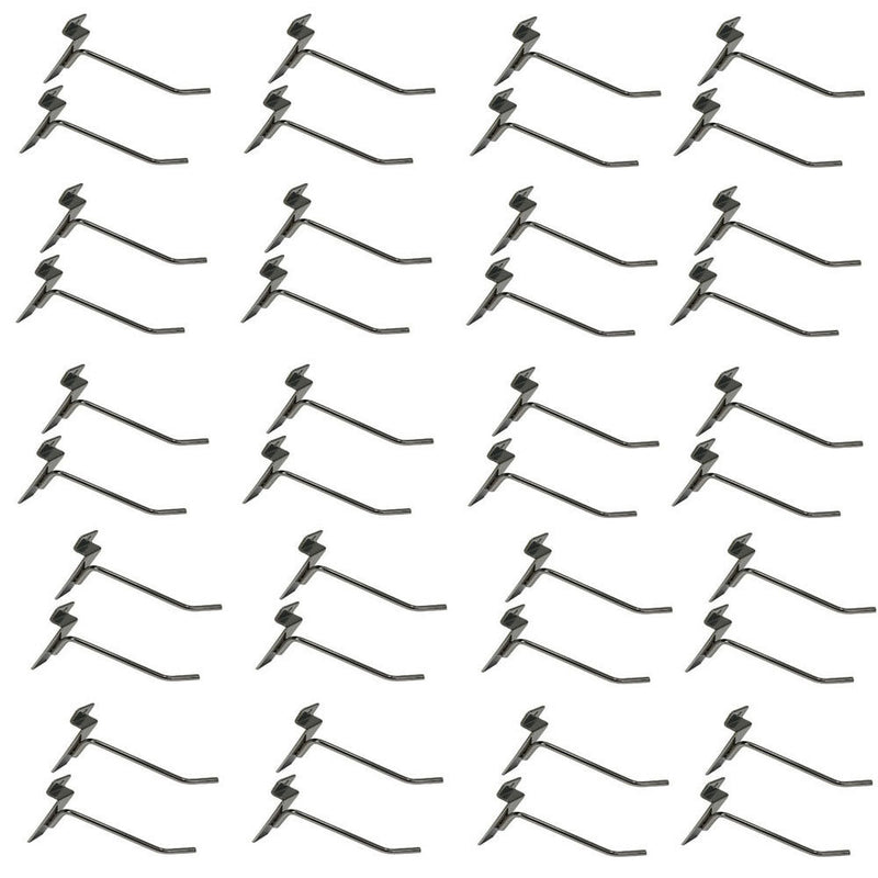 24 Pcs 4'' Chrome Slatwall Hook Hooks Retail Display Wire Metal Hanger
