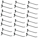 24 Pcs 6'' Black Slatwall Hook Hooks Retail Display Wire Metal Hanger