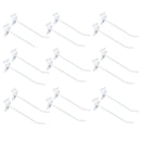 24 Pcs 6'' White Slatwall Hook Hooks Retail Display Wire Metal Hanger