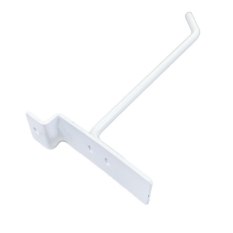 24 Pcs 6'' White Slatwall Hook Hooks Retail Display Wire Metal Hanger