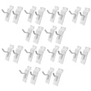 25 Pcs 1'' White Slatwall Hook Hooks Retail Display Wire Metal Hanger