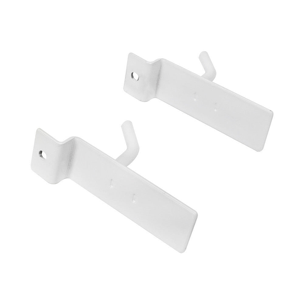25 Pcs 1'' White Slatwall Hook Hooks Retail Display Wire Metal Hanger