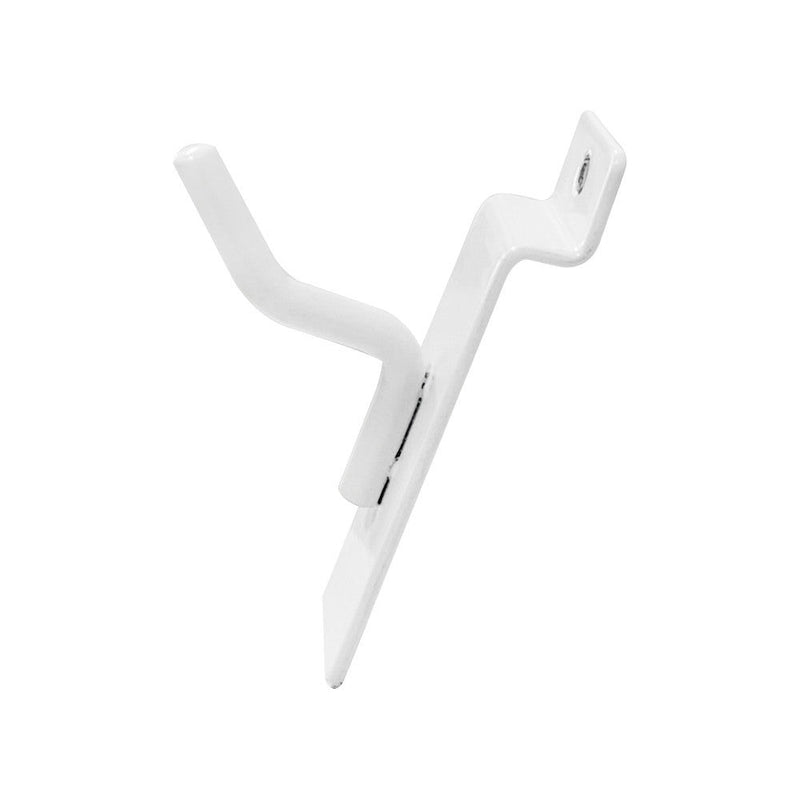 25 Pcs 1'' White Slatwall Hook Hooks Retail Display Wire Metal Hanger