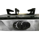 28" x 17" Propane Double Stove 2 Gas Burner MARBLE PRINT Tempered Glass Cooktop Steel Body