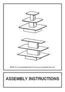 3 Tier Square Waterfall Display Table 48"W x 48"D x 42"H - Black