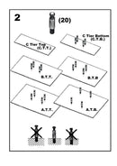 3 Tier Square Waterfall Display Table 48"W x 48"D x 42"H - Black