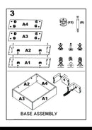 3 Tier Square Waterfall Display Table 48"W x 48"D x 42"H - Black