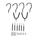 30 PCS Home Garage Storage Wall Mount Hook Set Vinyl-Coated Steel