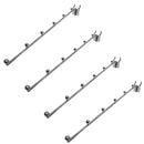 4 Pc 14" Long Chrome Pegboard 6 ball Waterfall Hanging Fixture Display