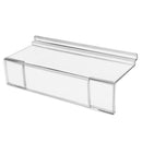 4 Pc 4'' x 10'' Slatwall Clear Acrylic Shoe Shelf 1''H Sign Holding Slot
