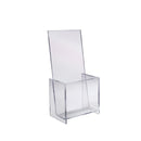 4-1/2'' x 3-1/2'' x 10'' Crystal Clear Acrylic Brochure Holder