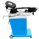 Blue base vertical horizontal bandsaw for shop and fabrication work
