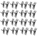 50 Pcs 1'' Chrome Slatwall Hook Hooks Retail Display Wire Metal Hanger
