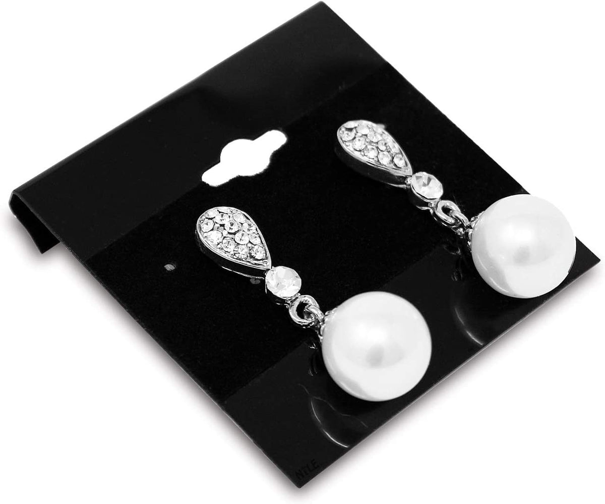 500 PC Black Plastic Earring Card 2" x 2" Hang Jewelry Display Plain Cards Retail Supplies