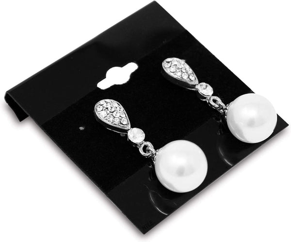 500 PC Black Plastic Earring Card 2" x 2" Hang Jewelry Display Plain Cards Retail Supplies