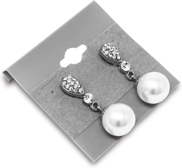 500 PC Grey Plastic Earring Card 2" x 2" Hang Jewelry Display Plain Cards Retail Supplies