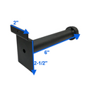 6 PC 6" Slatwall Pipe Straight Faceout Hook Industrial Vintage Pipeline Rack Black