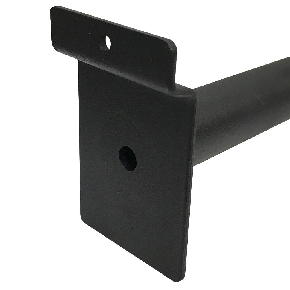 6 PC 6" Slatwall Pipe Straight Faceout Hook Industrial Vintage Pipeline Rack Black