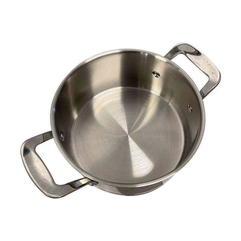 6 QT Stainless Steel Stock Pot Pan Cookware Rust Proof Tempered Glass Lid
