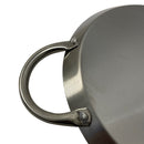 8'' Stainless Steel Round Serving Platter Ottoman Tray with Handles