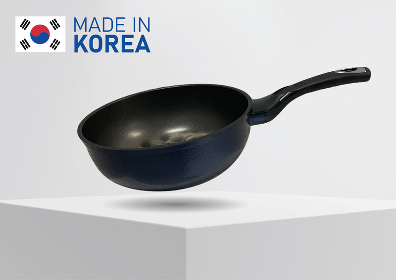 9''(22cm) 3D Diamond Coating Non-stick Saute Wok Pan MADE IN KOREA