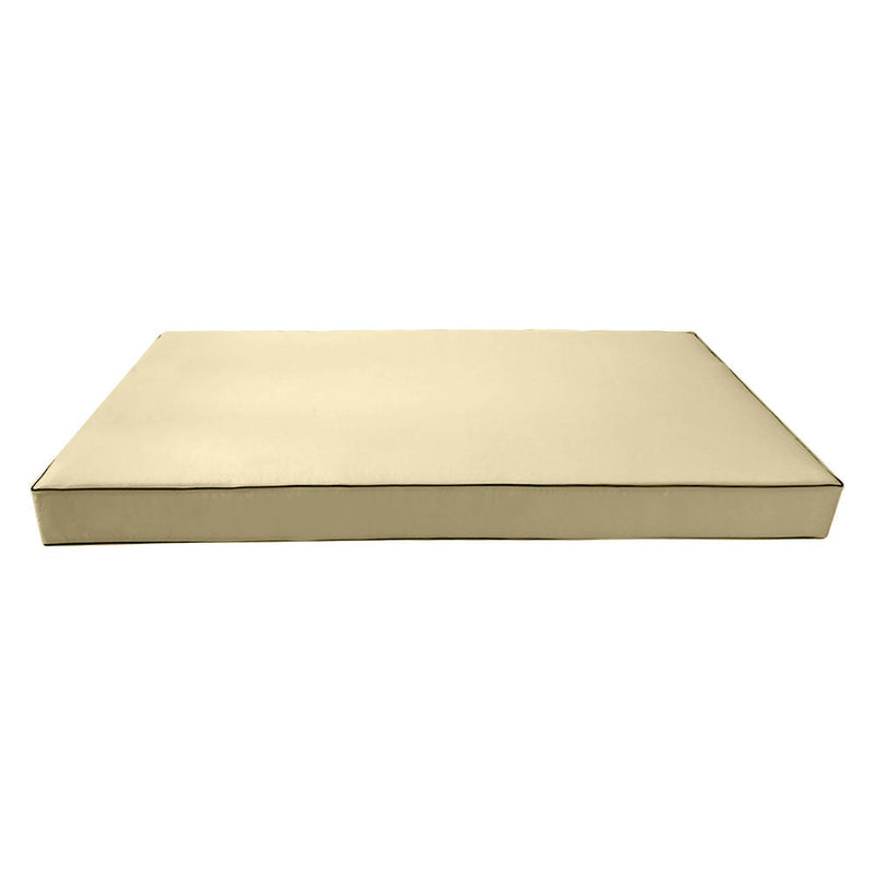 Contrast Pipe Trim 6" Queen Mattress Size 80x60x6 Outdoor Daybed Fitted Sheet Slip Cover Only -AD103