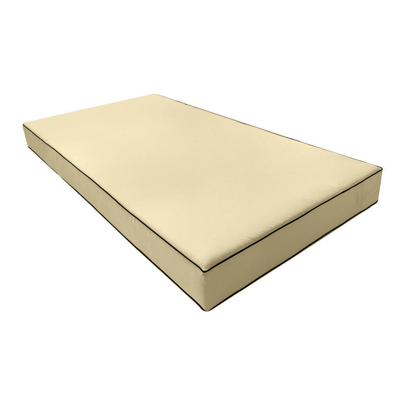 Contrast Pipe Trim 6" Queen Mattress Size 80x60x6 Outdoor Daybed Fitted Sheet Slip Cover Only -AD103