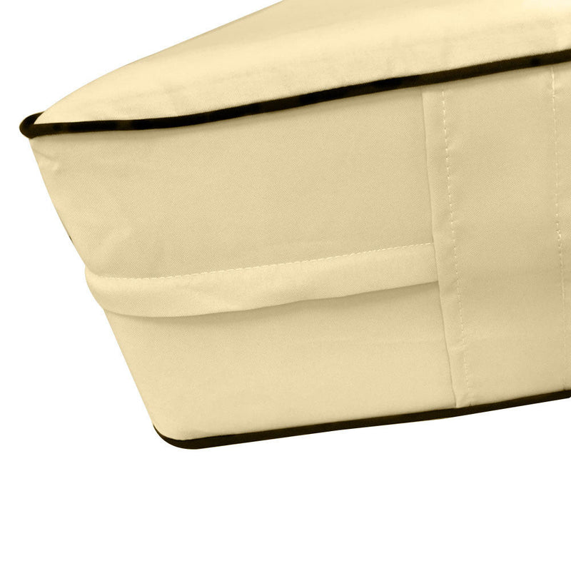 Contrast Pipe Trim 6" Queen Mattress Size 80x60x6 Outdoor Daybed Fitted Sheet Slip Cover Only -AD103
