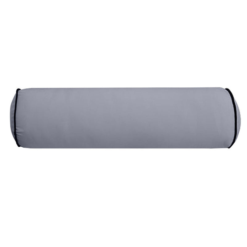 |COVER ONLY| Large Size 26x30x6 Contrast Trim Outdoor Deep Seat Backrest Cushion with Bolster, Water Repellent, Patio Cushion Slipcovers Replacement AD001