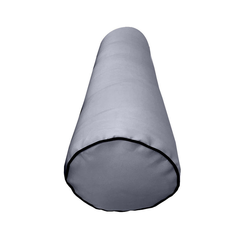 |COVER ONLY| Large Size 26x30x6 Contrast Trim Outdoor Deep Seat Backrest Cushion with Bolster, Water Repellent, Patio Cushion Slipcovers Replacement AD001