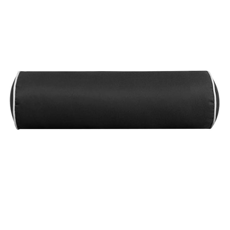 |COVER ONLY| Medium Size 24x26x6 Contrast Trim Outdoor Deep Seat Backrest Cushion with Bolster, Water Repellent, Patio Cushion Slipcovers Replacement AD003