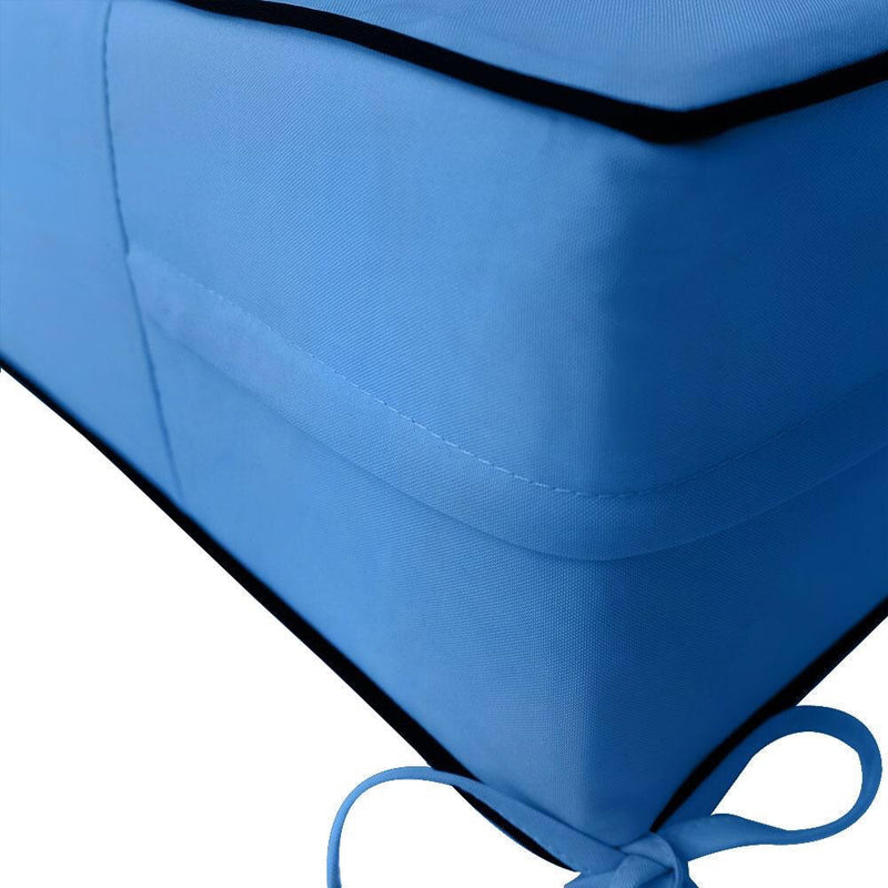 |COVER ONLY| Contrast Trim Outdoor Deep Seat Cushion 23x24x6, Water Repellent, Patio Furniture Patio Cushion Slipcovers Replacement Seat Cushion Covers AD102
