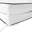 Contrast Trim Small Size 23"x24"x6" Outdoor Deep Seat Cushion, Water Repellent, Patio Deep Seat Backrest Cushion Insert & Cover Set AD106