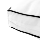 Contrast Trim Small Size 23"x24"x6" Outdoor Deep Seat Cushion, Water Repellent, Patio Deep Seat Backrest Cushion Insert & Cover Set AD106