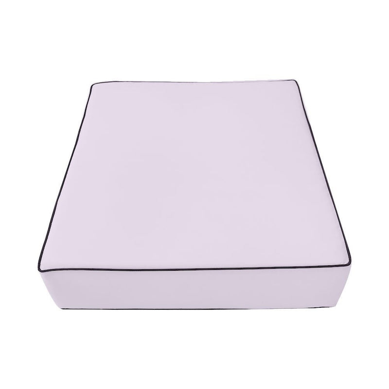 |COVER ONLY| Contrast Trim Outdoor Deep Seat Cushion 26x30x6, Water Repellent, Patio Furniture Patio Cushion Slipcovers Replacement Seat Cushion Covers AD107