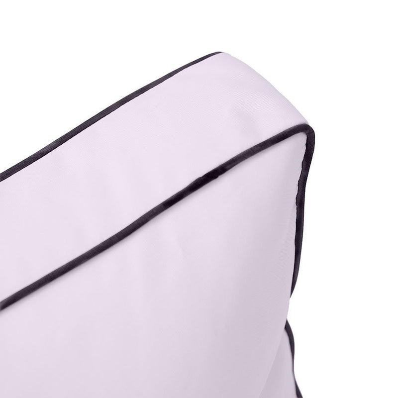 |COVER ONLY| Contrast Trim Outdoor Deep Seat Cushion 26x30x6, Water Repellent, Patio Furniture Patio Cushion Slipcovers Replacement Seat Cushion Covers AD107
