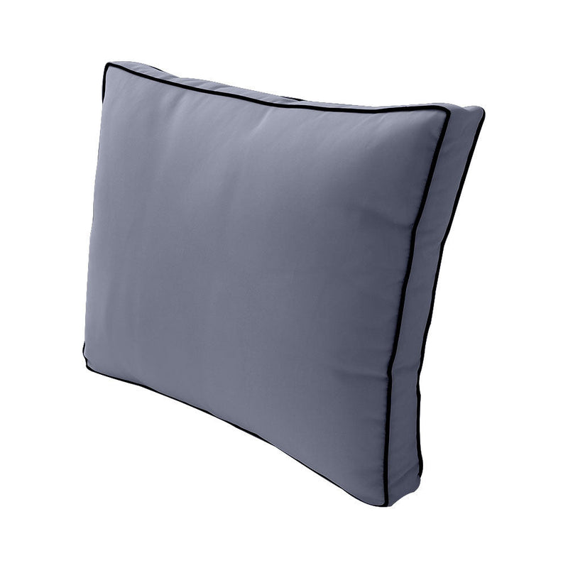 Contrast Trim Large Size 26"x30"x6" Outdoor Deep Seat Cushion, Water Repellent, Patio Deep Seat Backrest Cushion Insert & Cover Set AD001