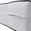 |COVER ONLY| Contrast Trim Outdoor Deep Seat Cushion 24x26x6, Water Repellent, Patio Furniture Patio Cushion Slipcovers Replacement Seat Cushion Covers AD105